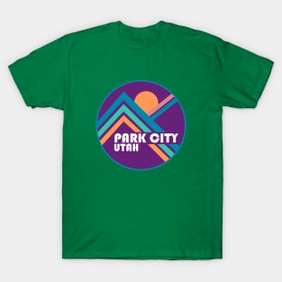 Park City Retro Mountains Purple T-Shirt